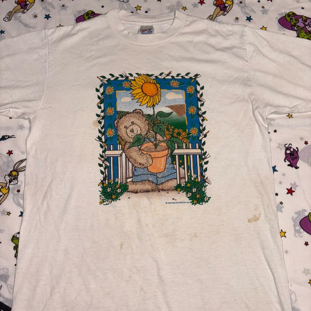 Jerzees Bear and Sunflower Graphic